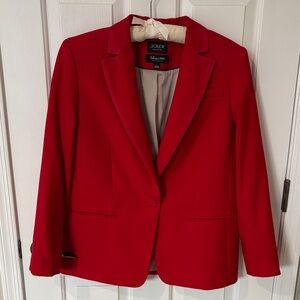 J. Crew Collection Women's Red Blazer, 100% Wool, size 6